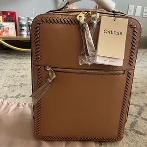 Calpak kaya laptop backpack in classic Carmel color